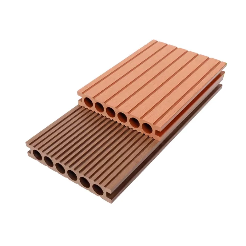 Exterior WPC Deck Factory High quality Wood Plastic Composite Decking Hollow Wood Grain Deck Flooring Outdoor