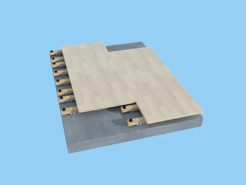 FH 1 International Basketball Federation Certified Wood Sports Flooring 22mm Thick 30 35kN Firmness Shock Absorbing System