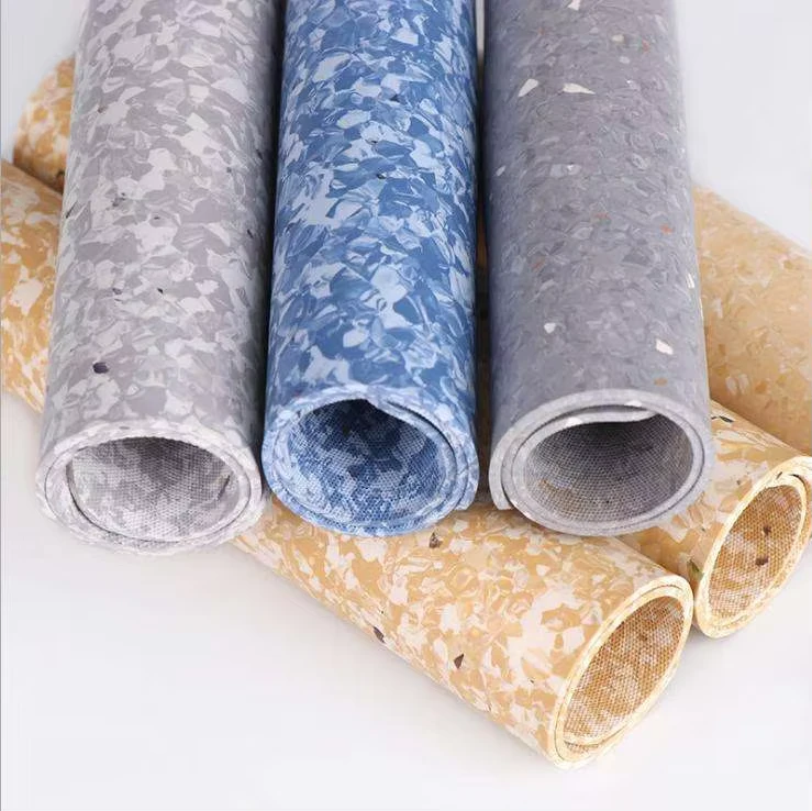 Factory 2mm Thick Wear resistant Easy to Install Homogeneous Permeable Plastic Flooring for Indoor Decoration