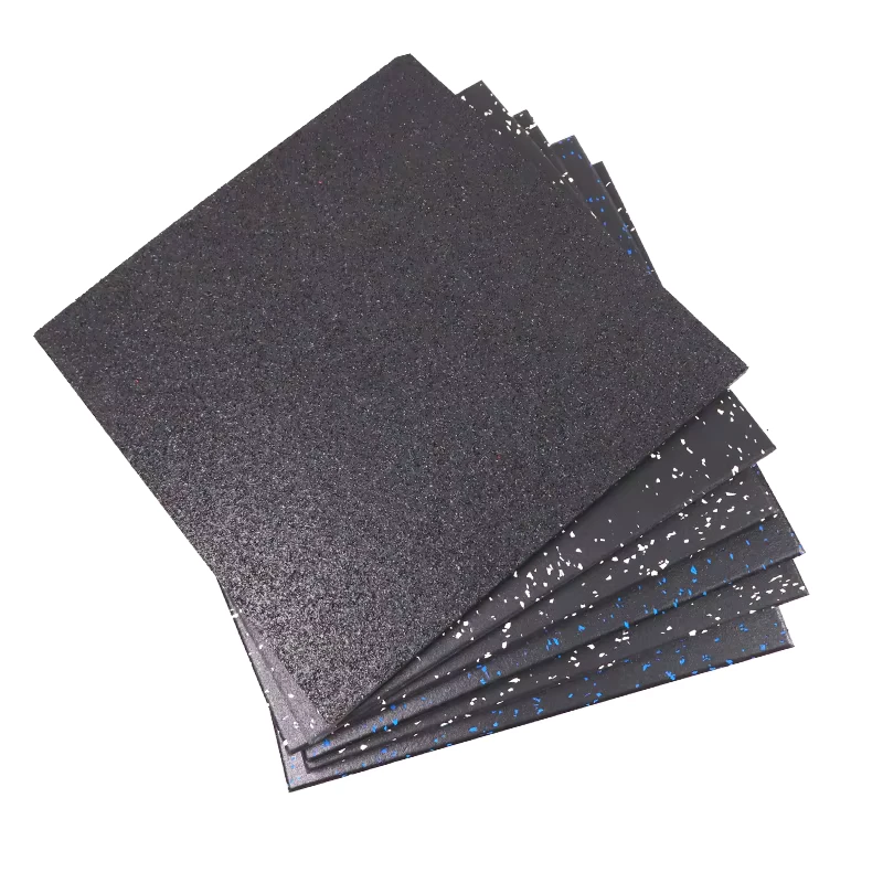 Factory Customized 100*100*2.0cm Black Gym Flooring Commercial Gym Mats Premium Quality Rubber Flooring