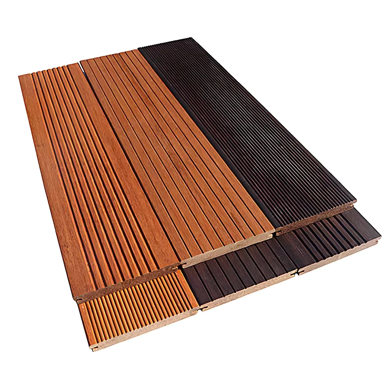 Factory Direct Anti Corrosion Deep Carbon Bamboo Flooring for Outdoor Gardens and Parks