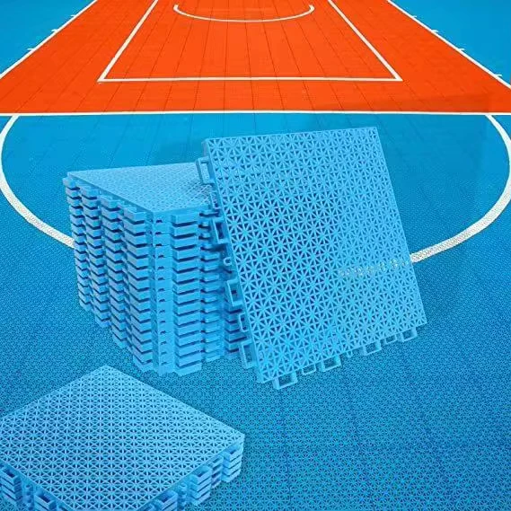 Factory Direct Anti slip Anti fall PP Plastic Interlocking Suspended Flooring for Courtyard Outdoor Basketball Sports Courts