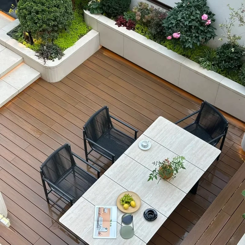 Factory Direct Durable Non slip Eco Friendly Fireproof WPC Decking with 5 Year Warranty for Poolside Patio Yard