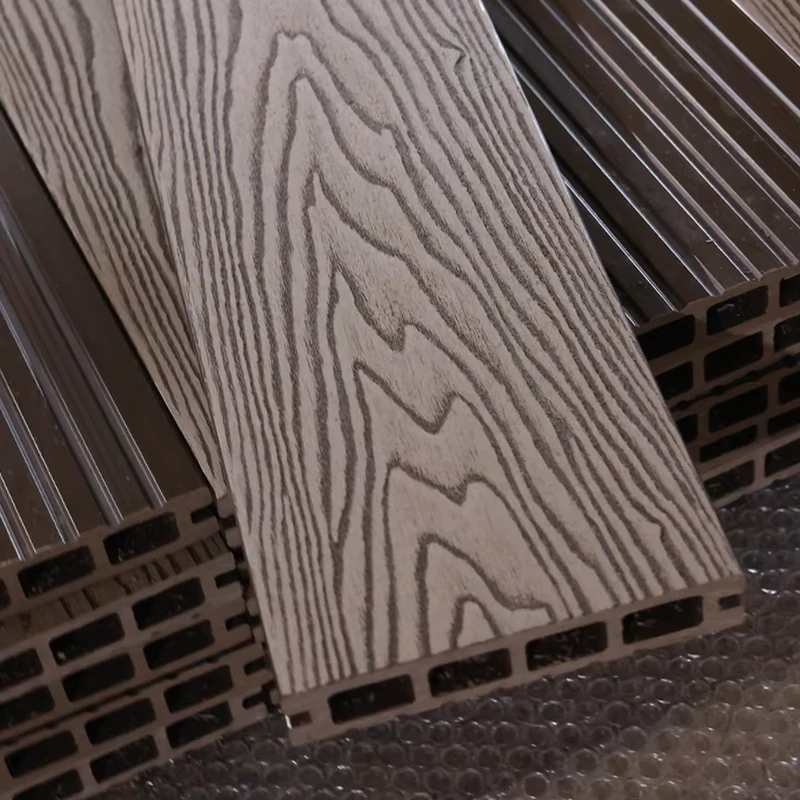 Factory Directly Wood Grain WPC Flooring Wood Plastic WPC 3D Embossed Decking Floor Outdoor