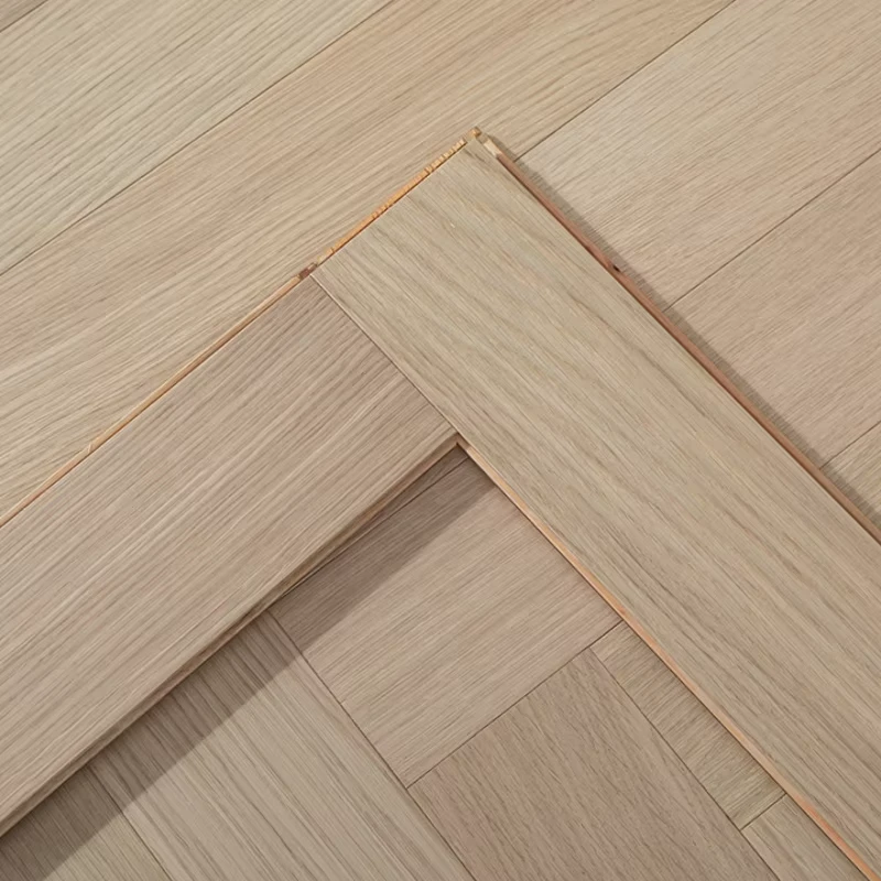 Factory High Quality Top Seller Waterproof Natural Brushed White Oak Herringbone Pattern Solid Composite Wood Timber Flooring