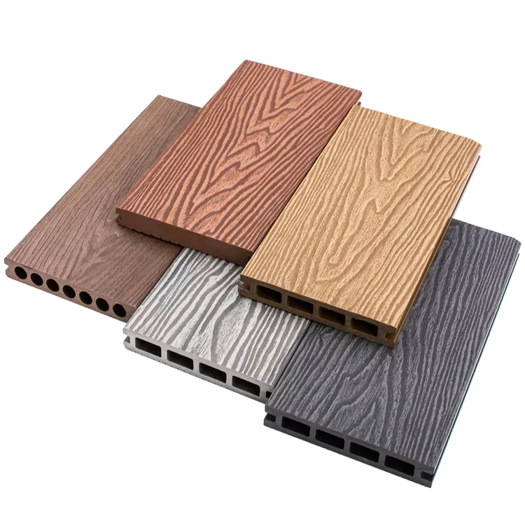 Factory Outdoor Deep Embossing Wood Plastic Plank WPC Compound Floor Exterior WPC Composite Decking