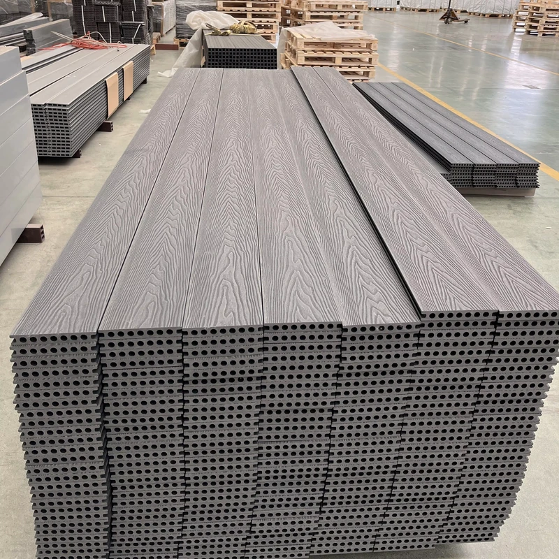 Factory Price WPC Decking Floor 3D Embossed 15 Years Longlife Composite Decking Outdoor