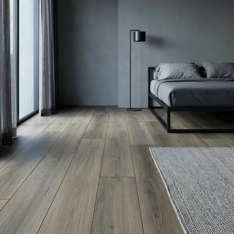 Factory Supply 8 12mm Waterproof Fireproof Laminate Flooring Modern European AC4 Wear Resistant Living Room Kitchen Flooring