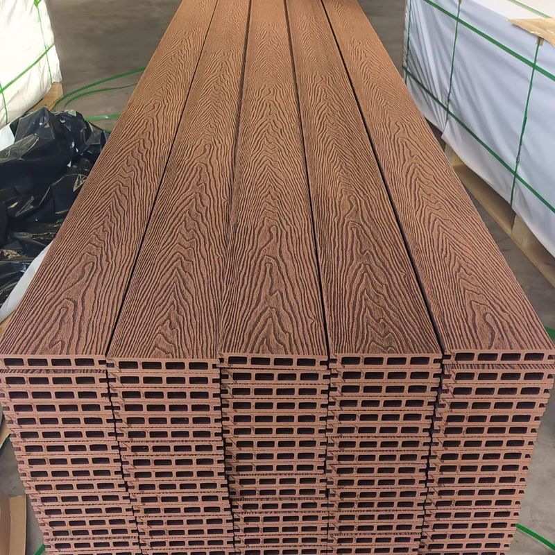 Factory Waterproof Anti slip 3D Embossing WPC Composite Decking for Outdoor