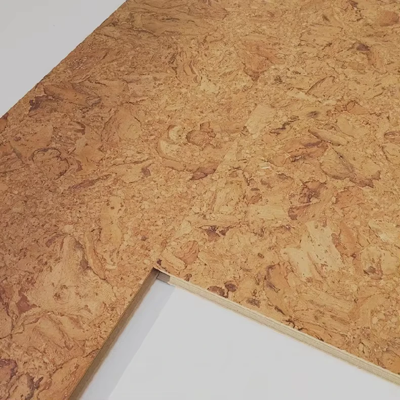 Fire Resistant Cork Flooring Class B Self Extinguishing Tiles for Commercial Lobbies