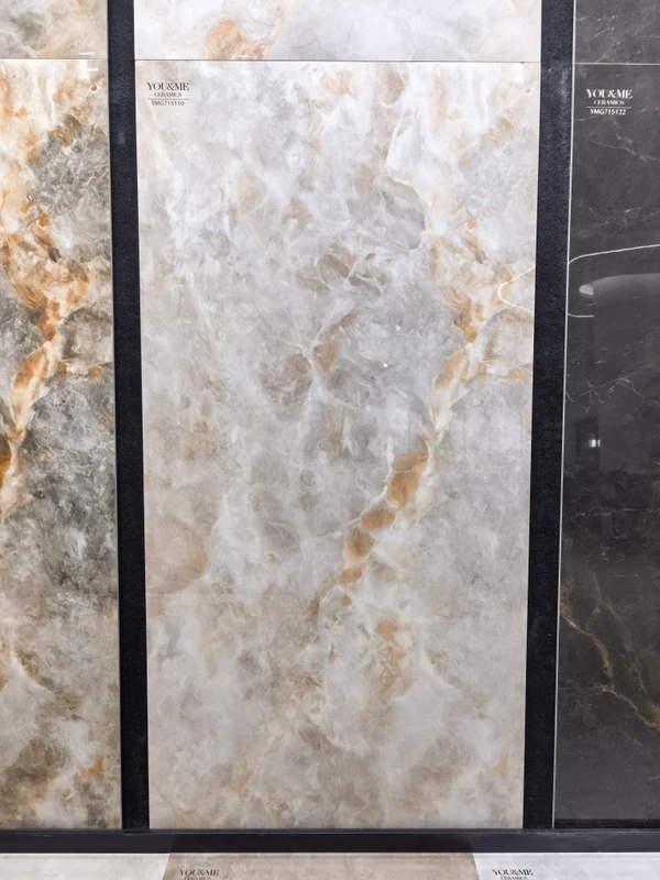 Floor Tile 600×1200 Black Polished for Living Room