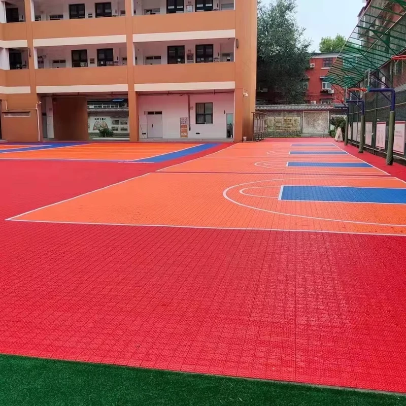 Floor Tiles PP Plastic Interlocking Portable Basketball Sport Flooring Eco Friendly Anti Slip Indoor Outdoor Use