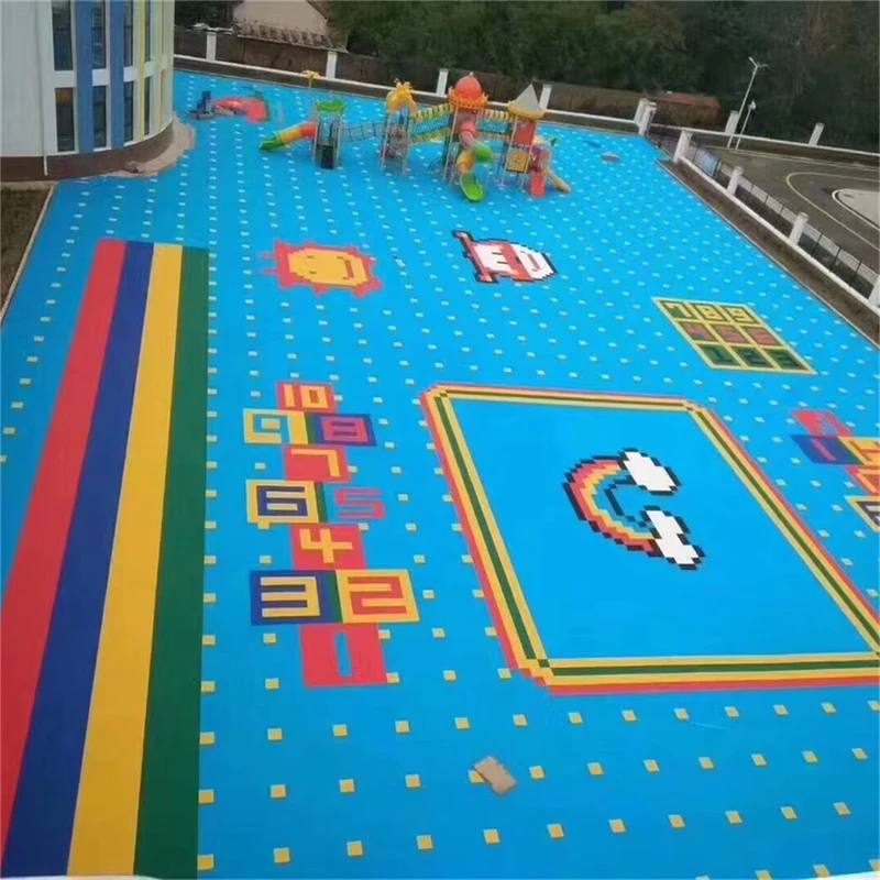 For Waterproof TPE Interlocking Sport Floor Tiles Eco Friendly for Children Proof Anti Slip for Kindergarten School