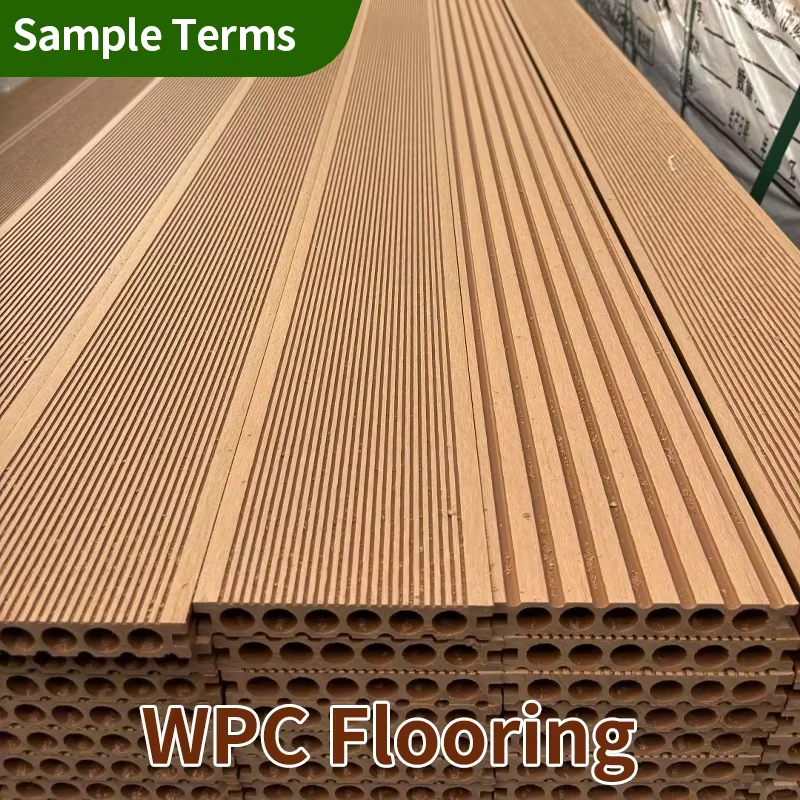 Free Samples on Request Wood Plastic Composite Flooring Outdoor Wood plastic Flooring Waterproof Moisture proof and Not Easy