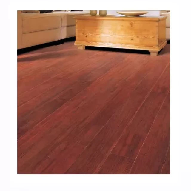 GOLDEN PINE HDF Latest Design 14mm Flat Red Color Solid Hardwood Lock Waterproof Bamboo Wood Flooring