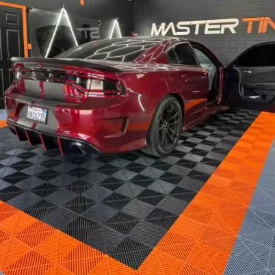 Garage Floor PP Flooring Car Wash Room Plastic Tile Rigid Modular Colorful Click Non Slip Industrial Garage