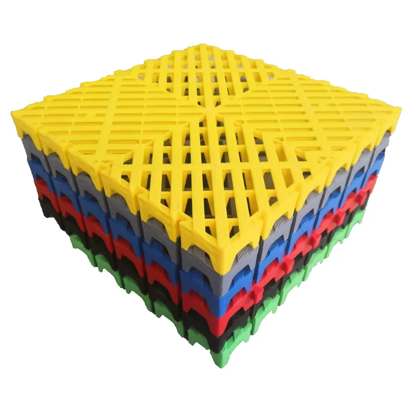 Garage Floor Tiles Interlocking Plastic Flooring Garage Car Repair Workshop Garage pp Material for Heavy Duty Area