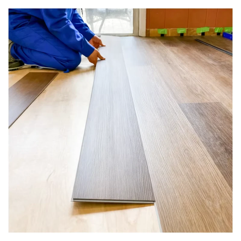 Garage Use 8mm High Density Anti Scratch Custom Any Size Anti Static Moisture Proof SPC Rigid Core Flooring