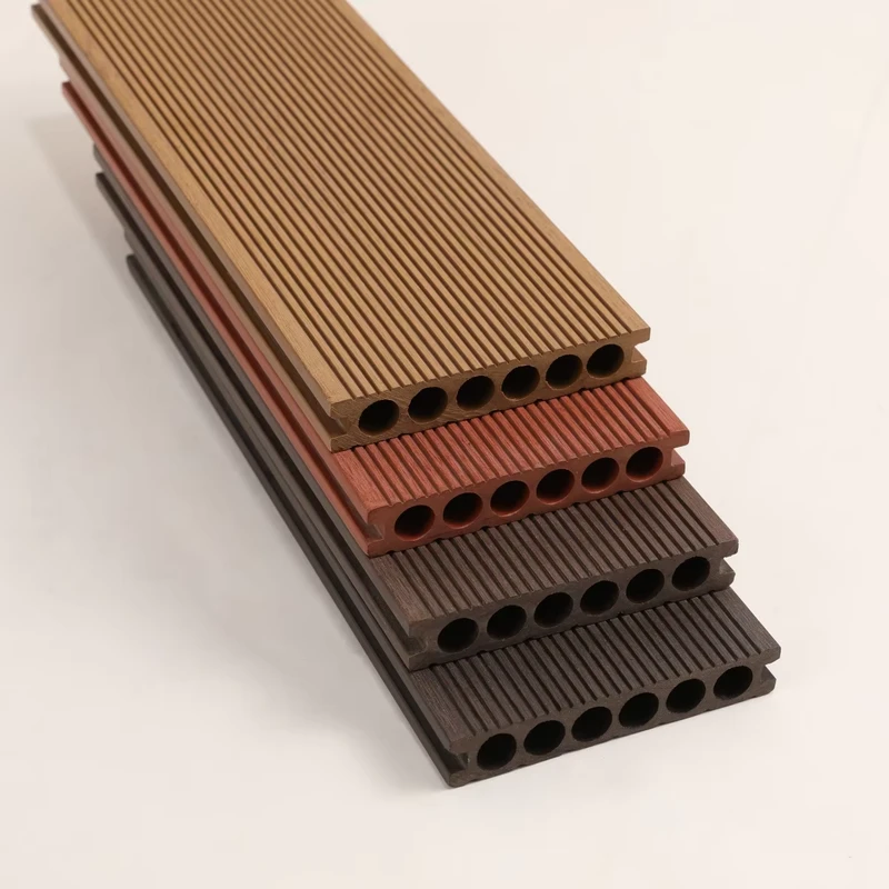 Garden Landscaping Decking China Exterior Outside Fireproof Stripe Surface Wpc Decking Composite Decking for Garden
