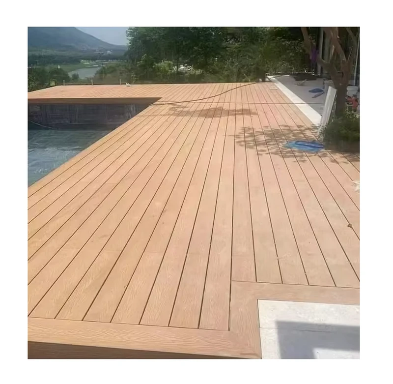 Good Technology WPC 3D Embossed Wood Plastic Floor Pool Deck Wpc Flooring