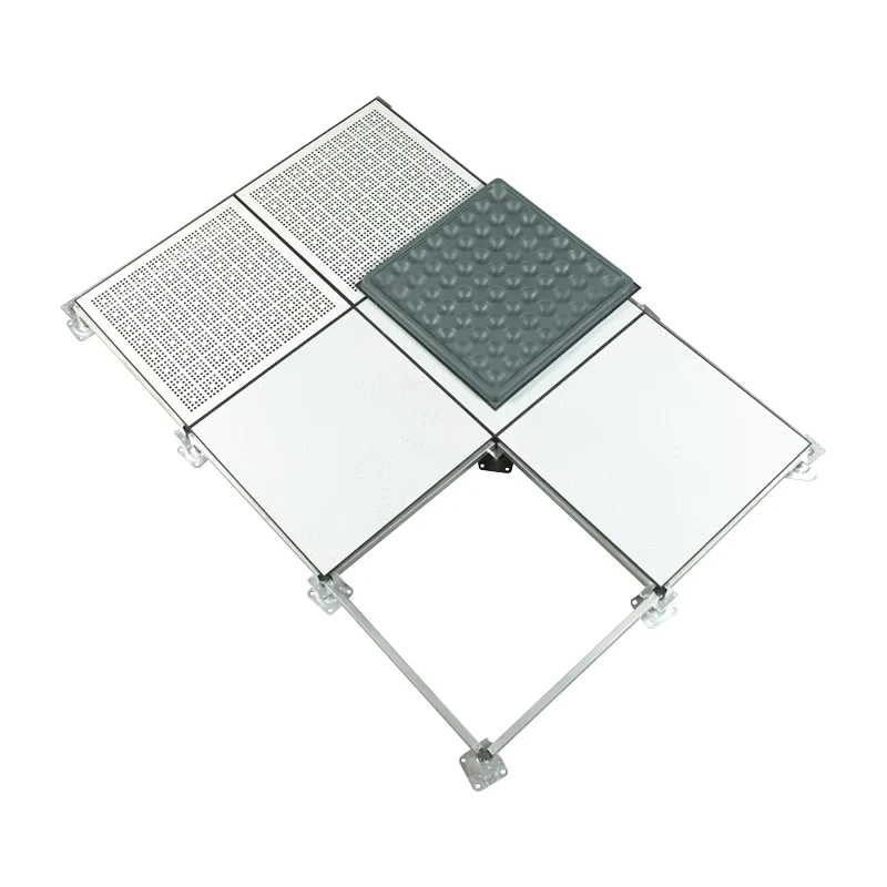 Gray Raised Access Floor for Computer Rooms HPL Anti Static Floor Tiles
