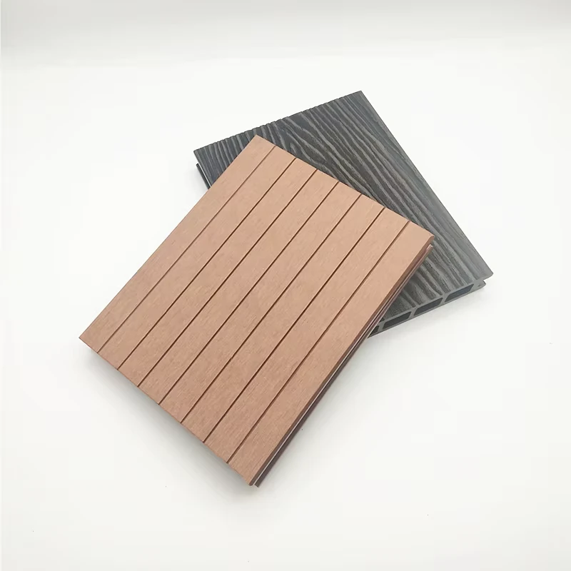 Gray Wood Floor Water Resistant Outdoor WPC Composite Decking Boards