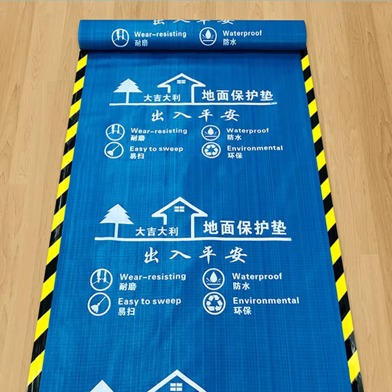 Green Protect High Elasticity Anti-slip Waterproof Custom Size Floor Mat for Residential Decoration Projects