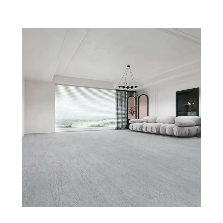 Grey Anti Scratch Indoor Hardwood Engineered Wood Flooring Easy Click Installation Smooth Technics