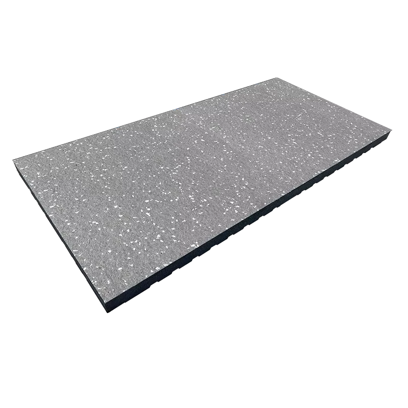 Grey Gym Flooring Rectangular Special Custom Size Rubber Protective Sports Floor Mats for Indoor