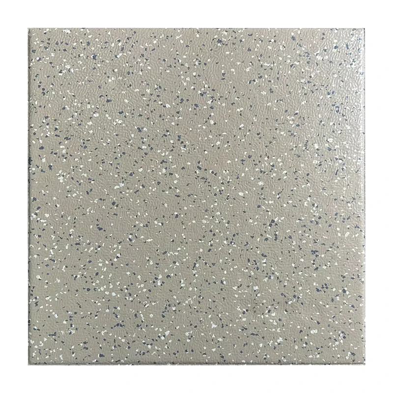Grey Marble Composite PVC Rubber Flooring Gym Flooring Composite Rubber Tiles with PVC Surface Mats