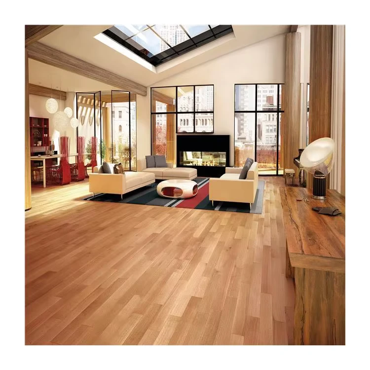 Grey Oak Solid Wood Flooring Brushed Surface Wooden Flooring