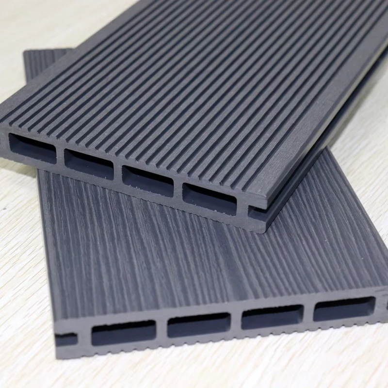 Grey Wood Grain Embossed Waterproof WPC Decking Board Outdoor Floor Covering for Terrace Patio Balcony with 15 Year Warranty