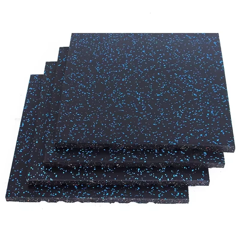 Gym Composite Rubber Floor Mat Anti-Slip Shock Absorption Sound Insulation 50cm*50cm 20mm Protective Eco-Friendly Durable