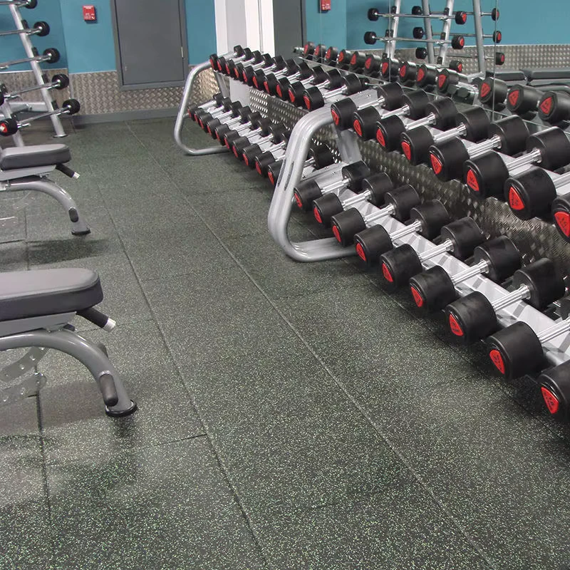 Gym Mats Rubber Floor Tiles Rubber Sports Flooring for Gym