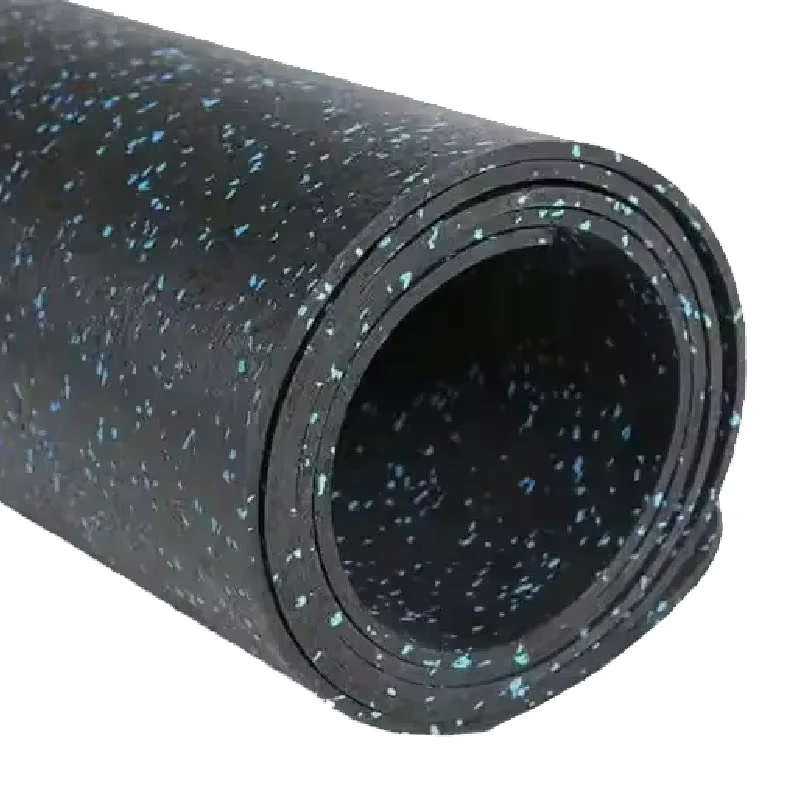 Gym Rubber Floor in Roll Anti Slip Shock Absorbing Rubber Roll Flooring for Fitness Center