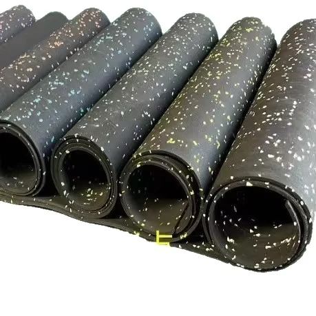 Gymnasium Rubber Floor Mat Coiled Material Indoor Buffer Strength Zone Sound Insulation Shockproof Wear Resistance Sports Floor