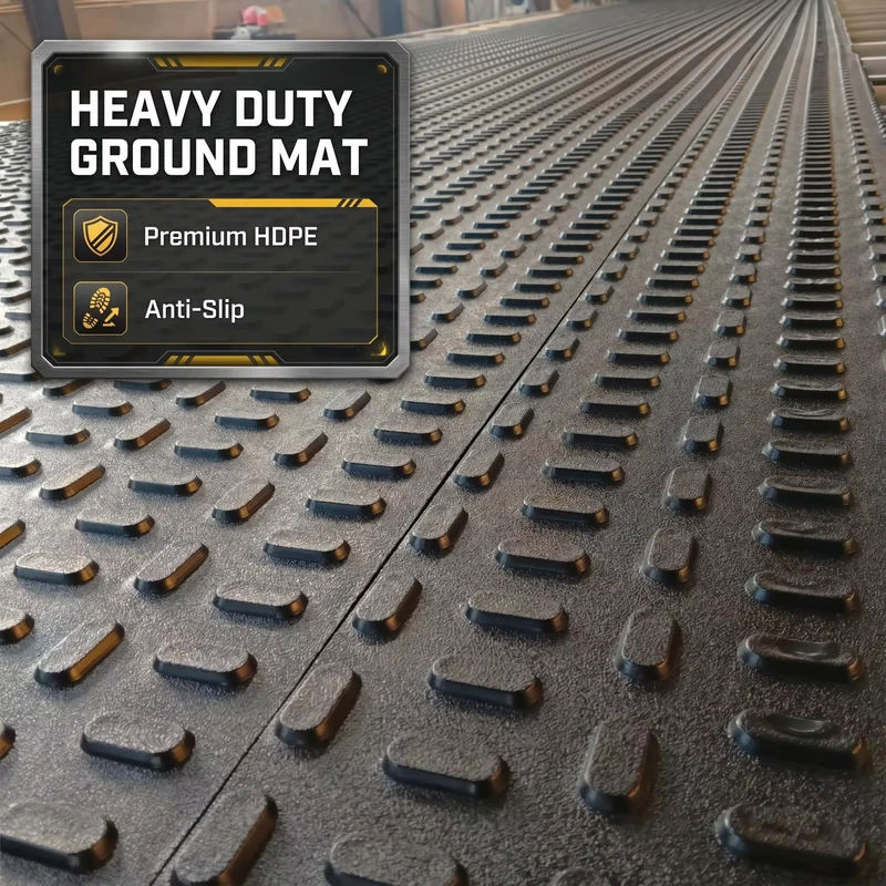 HDPE PP PE Floor Protection Mat for Muddy Road Tunnel Paving Waterproof Subgrade Board with Custom Cutting