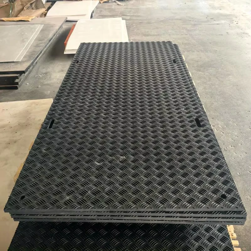 HDPE Polyethylene Floor Protection Mat for Large Vehicles Site Road Substrate Muddy Texture Anti-Slip Pavement Board Pressure