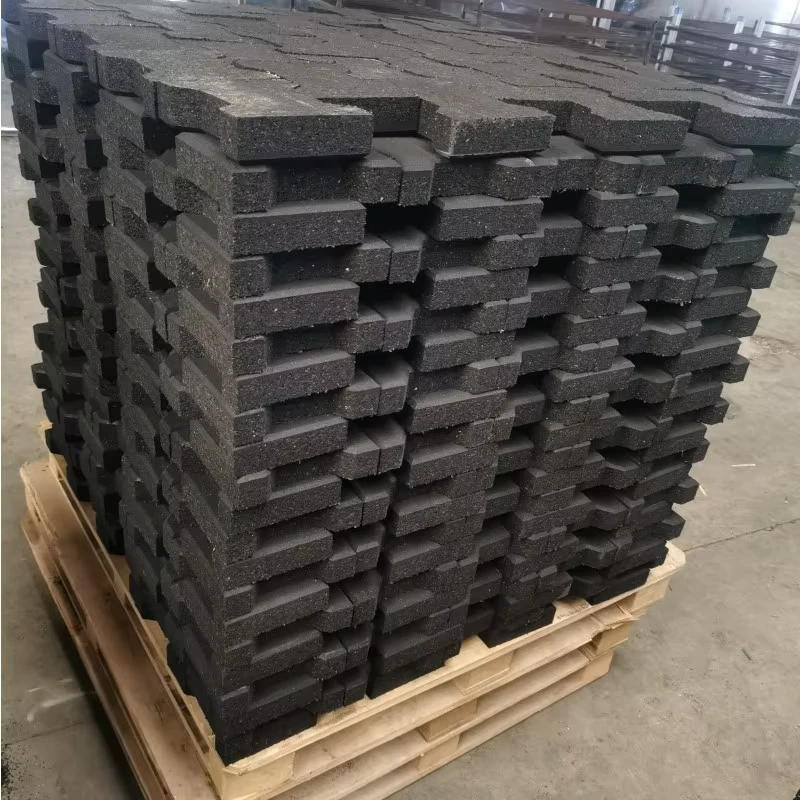 HUHA Anti Slip Outdoor Rubber Flooring Tiles Non Toxic Dog Bone Playground Pavers Protective Non Toxic Rubber Floor Tiles