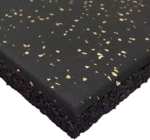 Heavy Duty 1″ Thick Gym Floor Tiles High Density Shock Absorbent Laminated Deadlift Mats 20″ Protective Flooring