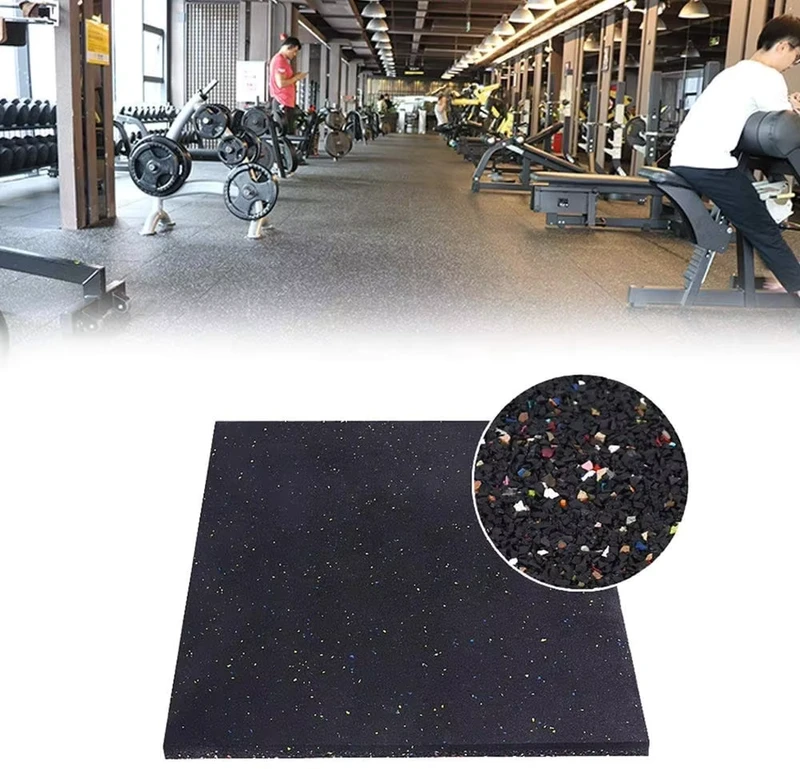 Heavy Duty EPDM Rubber Protective Exercise Mats Anti Slip Square Meter Gym Interlocking Floor Tiles