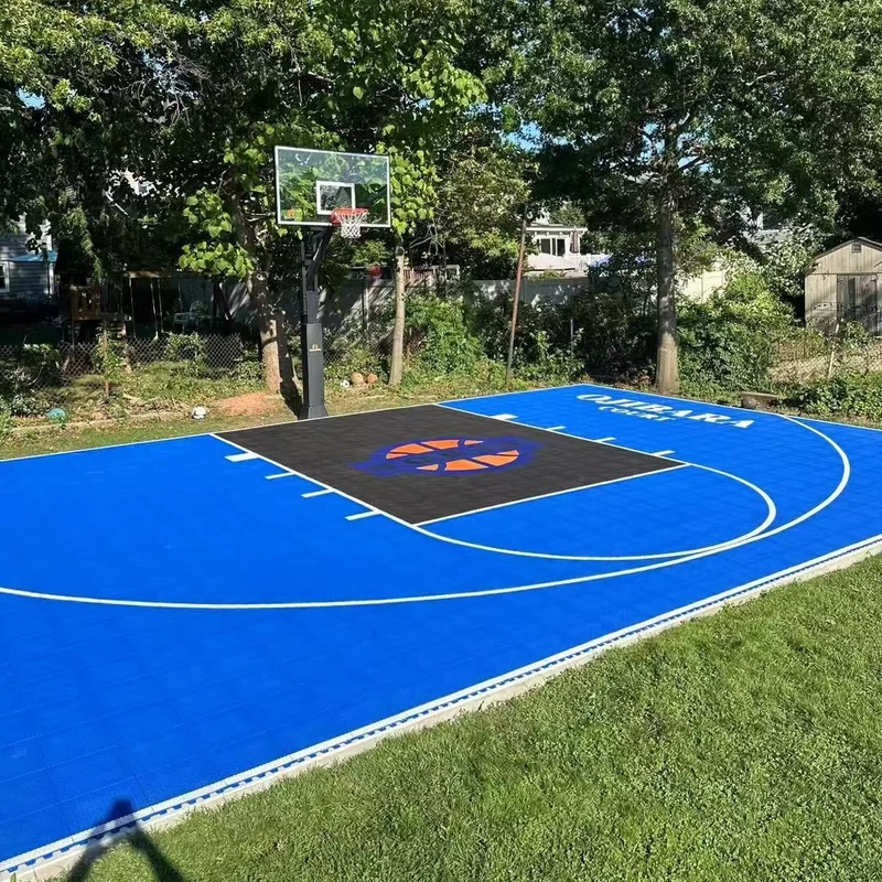 Heavy Duty Modular Rubber Sport Court Tiles Commercial Basketball Pickleball Court Flooring FIBA Certified Shock Absorbing