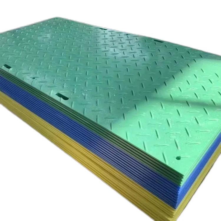 Heavy Machinery Ground Protection Mats 4×8 CNC PE Matte Plastic Protective Mat Lightweight 10mm HDPE Floor Moulding Covering