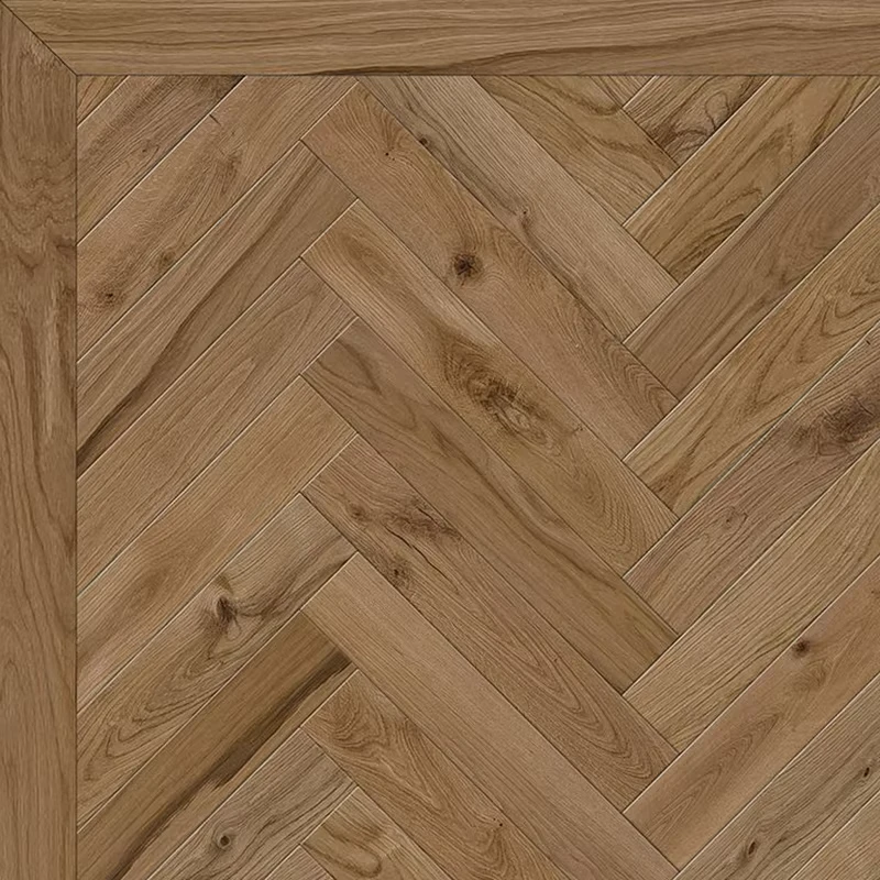 Herringbone Flooring Engineered Wood Oak Modern Brushed Oak Grade ABC Durable T&G 15mm for Home Office