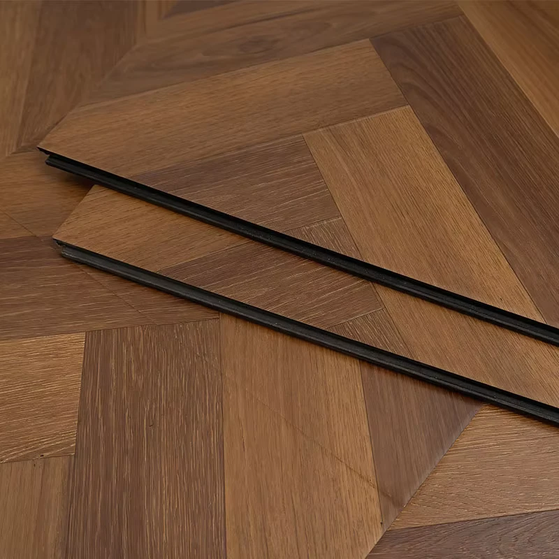 Herringbone Laminate Flooring Waterproof AC4 HDF Core Click Lock Oak Wood Grain Parquet Pattern Modern Living Room Hotel Durable