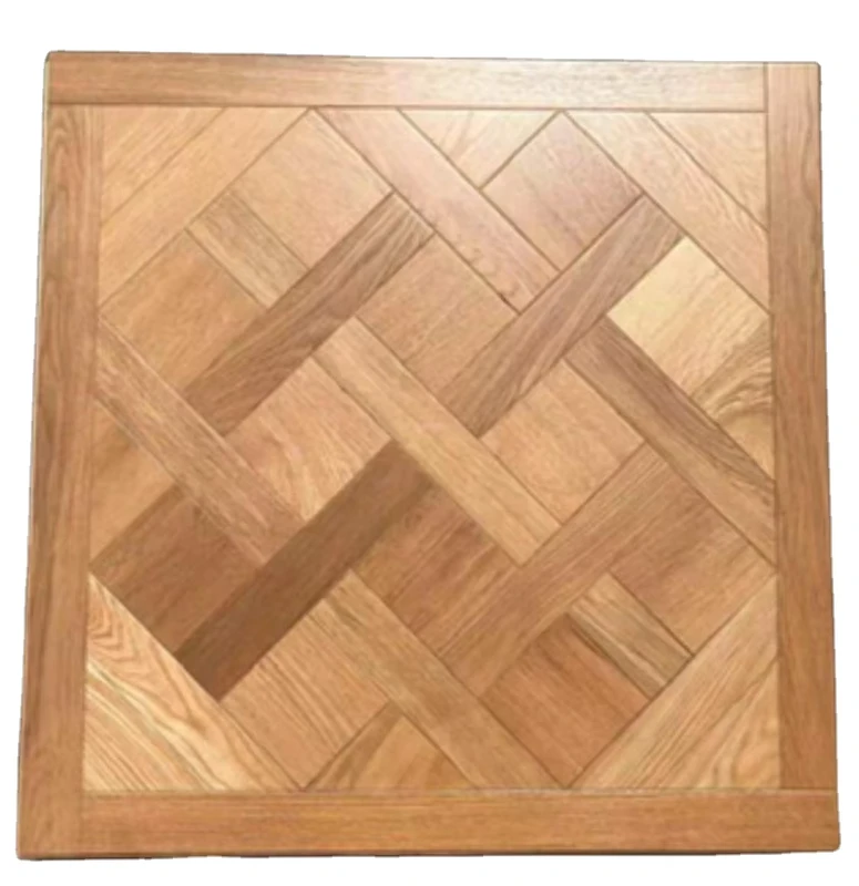 Hexagonal Wood Parquet Flooring Wood Floor Beige with Marble