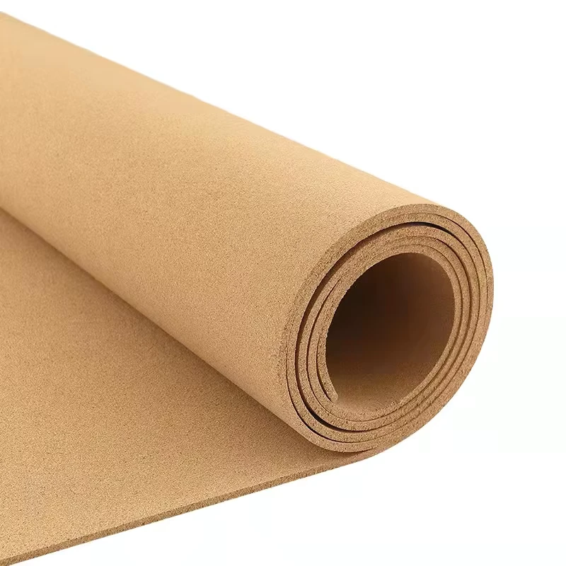 High Density 1mm 12mm Thickness Cork Bulletin Sheet Board Waterproof Rubber Floor Self Adhesive Sound Insulation Cork Rolls
