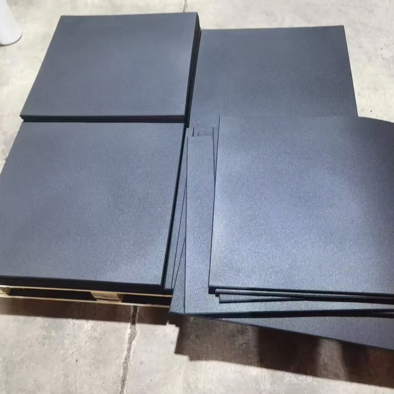 High Density 600*600*10mm Rubber Floor Tiles Eco Friendly Commercial Fitness Gym Protective Flooring Shock Absorption