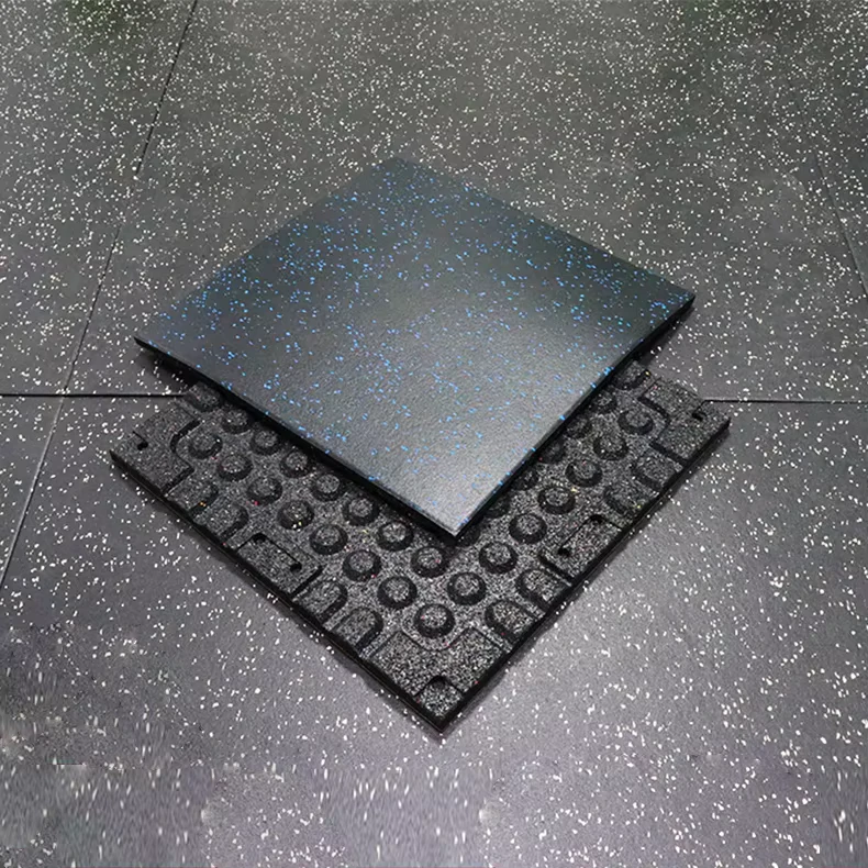 High Density EPDM Gym Floor Rubber Mats Shock Absorbing Noise Reduction Flooring Tile Mats for Exercise