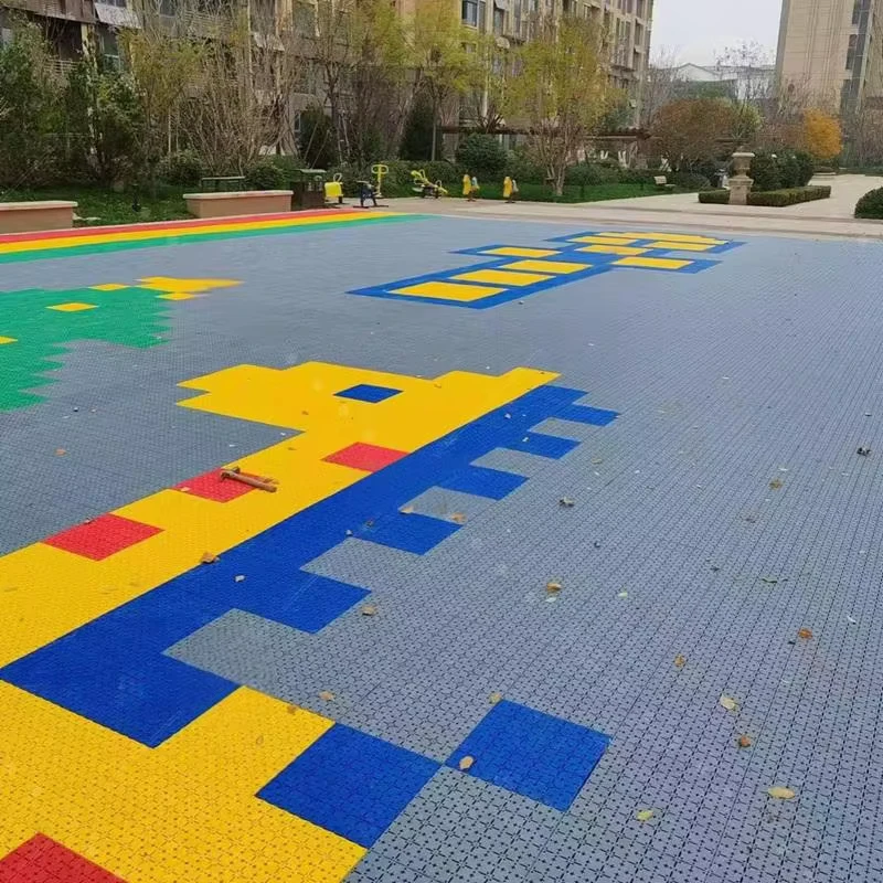 High Density PP Exercise Gym Non Slip Interlocking Puzzle Floor Tiles Shock Absorption for Home Gym Outdoor Sports Court